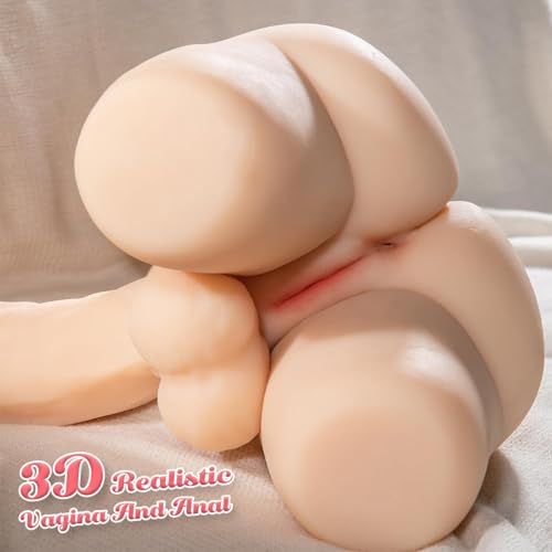 Image of Shemale Sex Doll Torso for Women with Realistic Dildo Big Boobs Anal Sex, Lifelike Trans Transsexual Love Doll with Penis Stroker Unisex Male Sex Doll Adult Sex Toy