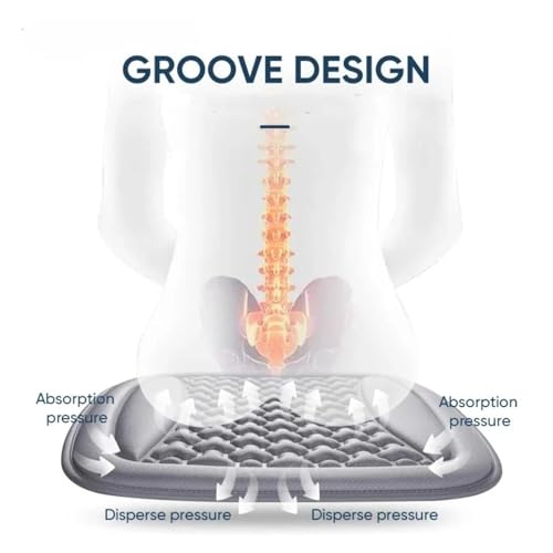 Housses de siège auto dos sensible soulagement par coussin ergonomique convexe 3D - 5
