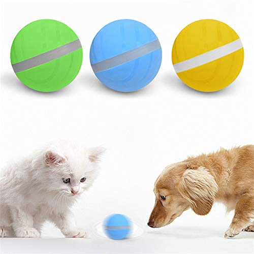 Wicked Ball Toy Actif Saut de balle Fun Interactive Teaser Toy pour animaux de compagnie chien chat avec Flash LED roulant, USB rechargeablectif pour Chien Chat Animaux