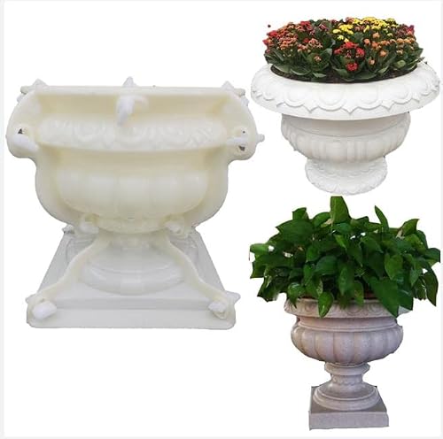 EAIVENY Planter Mold,Large Concrete Planter Mold for Flower Pot Making,10 * 10 * 10 Inch Concrete Mold, Flower Pot Mold for Garden Decoration