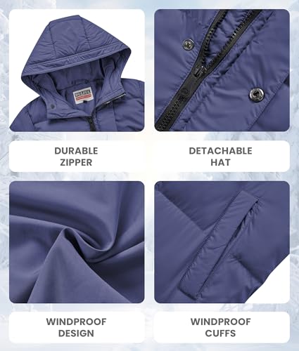 WULFUL Kids Boy's Winter Coat Hooded Puffer Windbreaker Warm Cotton Jacket Parka Down Outdoor Coats4