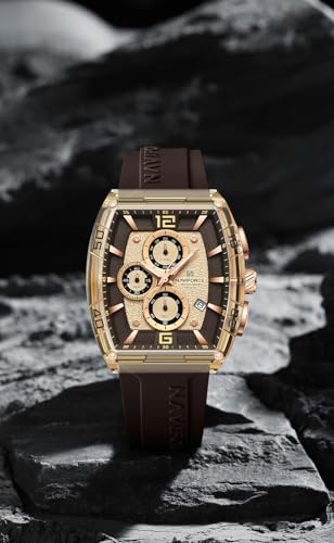 Image of NAVIFORCE NF6101 Multifunctional Chronograph dial with Silicon Strap Analog Watch