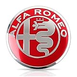 LLTSNT Auto Emblem für Alfa Romeo 74mm, Selbstklebend Logo Emblem Sticker Autoaufkleber Abzeichen Auto Zubehör Auto Schmücken Außenzubehör