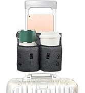 LARGERED Luggage Cup Holder for Suitcases, Travel Must Haves Travel Cup Holders Free Hand Drink C...