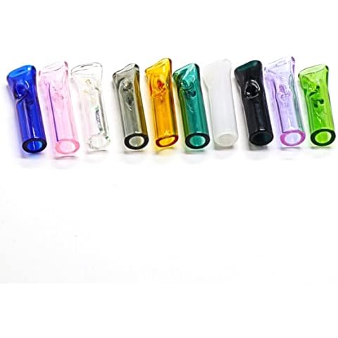 Reusable Glass Tips Filter Flat Mouthpiece, Ø8mm Outside Diameter Ø5mm Inside Diameter 35mm Length for DIY Easy Clean Color 10 Pack Cover