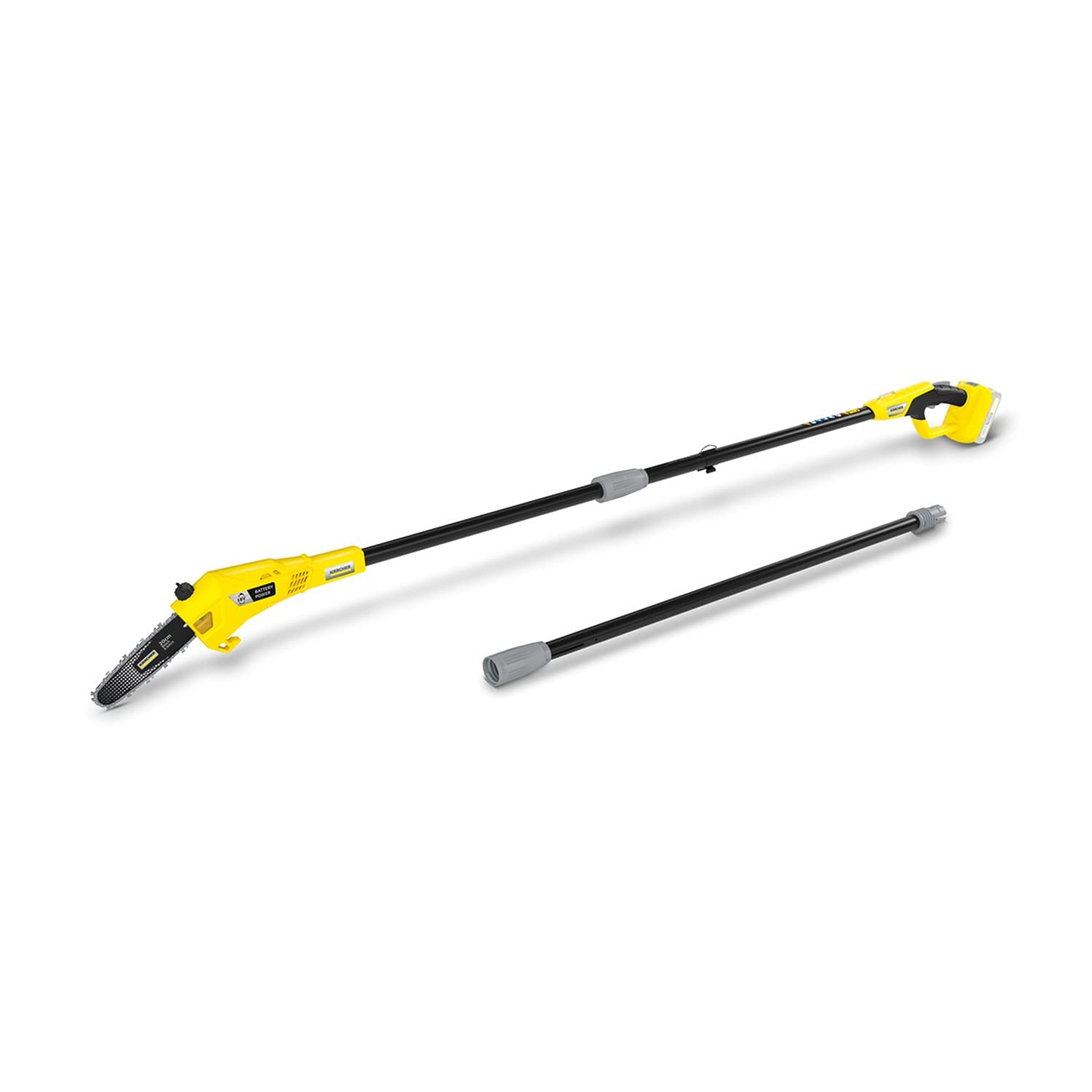 KÄRCHER Seghetto telescopico a batteria PSW 18-20, barra di guida 20 cm, lubrificazione automatica catena, autonomia 80-160 tagli, utilizzabile con la batteria KÄRCHER da 18 V (non inclusa)