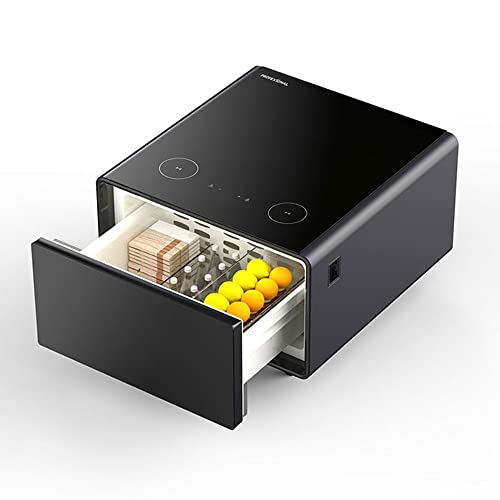 Decoraport Smart Coffee Table, Smart Refrigerator Table With Cold Storage & Temperature Control Drawer, Wireless Charging, Double Usb Interface, Type-C Charger And 110V Power Socket (65L, Black) #TOP26