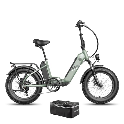 Fafrees [ Official FF20 Polar Fatbike 20 inch, Electric Mountain Bike Women's Men's Bicycle for Adults with UK Plug 48V 10.4Ah*2 Batteries up to 160KM, Electric Bicycles Foldable Max. 65 N.m