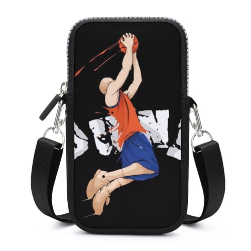 Sac téléphone portable basket-ball pour femme et homme pochette bandoulière compacte