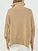 ANRABESS Women's Oversized Long Sleeve Collar 1/4 Zipper Drop Shoulder Ribbed Knit Slit Pullover Sweater 566shenxing-M Khaki