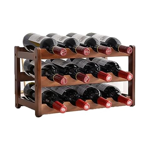 ROSEBEAR 12 Bottle Wooden Wine Rack Cover