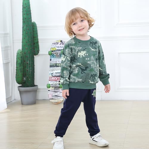 Volunboy Toddler Boys Clothes Sets Little Boy Clothing Long Sleeve Pullover Jogger Pants Kids 2 Pieces Outfits - Image 5