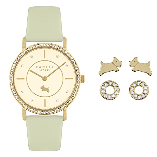 Radley Orologio Analogico Al Quarzo Giapponese Da Donna Con Cinturino In Pelle Ry21630A-Set Amz, Cetriolo, Contemporaneo