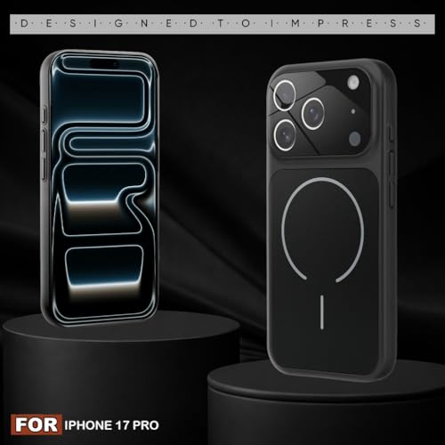 Image of SHINESTAR iPhone 17 Pro Case - Premium Shockproof Protective Cover, Wireless Charging Compatible, Slim & Durable Luxury Back Cover with Camera Protection (Black)
