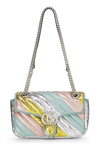 Pre-Loved Multicolor GG Sequin Marmont Shoulder Bag Small, Multi