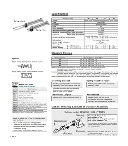 Mini-Cylindre Acier Inoxydable de précision mécanique CDM2B20-30 - 4