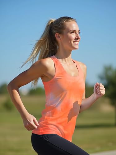 Tie Dye Tank Top Women Dry Fit Fitness Neon Workout Shirts Racerback Loose Fit Sleeveless4