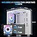 darkFlash Micro ATX PC Case, Pre-Install 3 PWM ARGB Fans Computer Case, Full View Dual Tempered Glass MATX Gaming PC Case, Type C Port, Supports up to 240mm AIO(DB330M) (White)