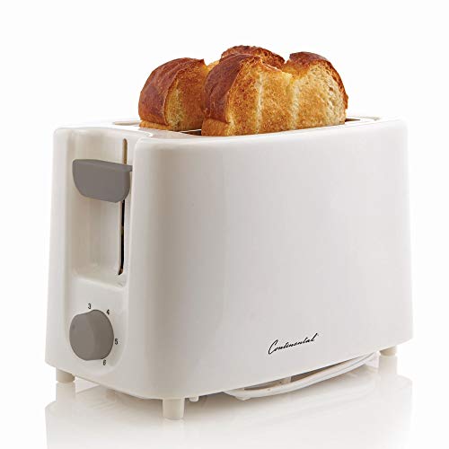 continental electric toaster - Continental Electric CE-TT011 Electric Toaster, 2 Slice, White