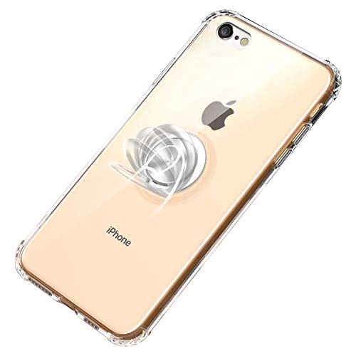 Funda iPhone 6 / 6S Plus Transparente Ligero Protective Carcasa Fabricado con un TPU Metal en Case Anti-Rasguño y Caso iman Soporte Cover para iPhone 6 / 6S (iPhone 6 Plus / 6S Plus, Transparente)
