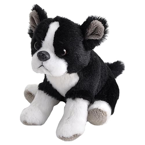 Wild Republic Pocketkins Eco Boston Terrier, Plüschtier, 12 cm, Plüschspielzeug, Hergestellt aus recycelten Materialien, Umweltfreundlich