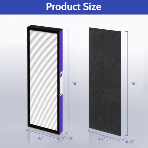 Image of FLT4850PT True HEPA Replacement Filter B with Pet Pure Treatment for AC4825 | Compatible with GermGuardian Air Purifier AC4850PT AC4880W AC4825 AC4825E AC4825W AC4900, 4 True HEPA & 4 Carbon Pre-Filters