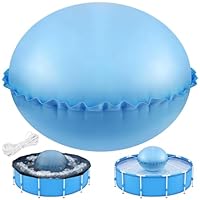 CHONGQILAO Poolkissen Winter Luftkissen Pool Kissen, Pool Winterkissen mit Loch und Schnur, Aufblasbare Poolabdeckung Kissen, 120x120cm Poolkissen Rund für Winterfeste Pool Abdeckung Schutz