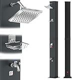 LZQ Solardusche 40L Gartendusche Solar mit integriertem Thermometer & Fußdusche...