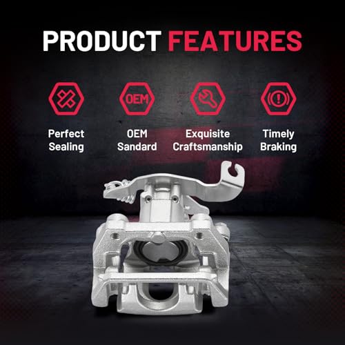 Image of BDFHYK 18-B4946 18-B4947 Rear Disc Brake Caliper Assembly Compatible with Ford Five Hundred /Freestyle /Taurus /Taurus X 2005-2009, Compatible with Mercury Montego /Sable 2005-2009, 3.0L 3.5L V6 Gas 2pcs