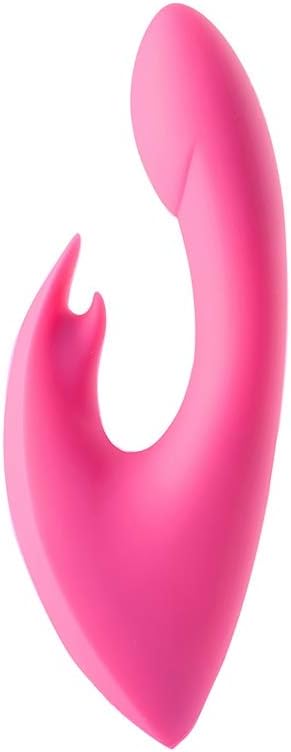 Leah Rechargeable Silicone Rabbit Massager, 7.5 Inch, Neon Pink