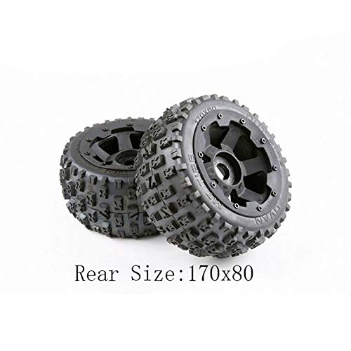 PNEUMATICI E MOZZO RUOTA SET PER 1/5 KM BAJA 5B Rc Ricambi Auto Posteriore 170X80