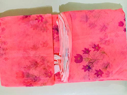 Image of DIVYANSH Mosquito NET Single Bed Hanging Mosquito Net with Bottom Strip to Tuck Inside Mattress (Pink, 3 X 6.5X 5 Ft)