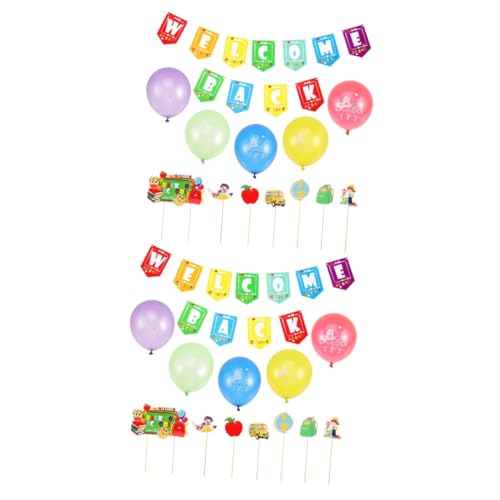 Décoration de rentrée scolaire Cabilock avec guirlande et kit gâteau pour fête de bienvenue