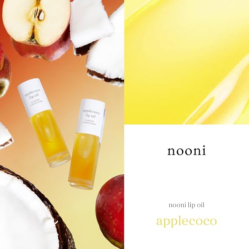 Image of NOONI Korean Lip Oil - Applecoco | Long-Lasting, Moisturizing, Plumping, Revitalizing for Dry Lips, Waterproof, No Peel Off, Hydrating, Stocking Stuffers, Preppy Stuff, 0.12 FL Oz