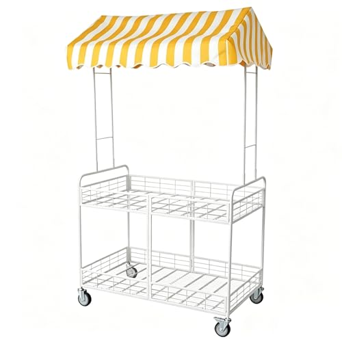 Soporte de mercado plegable en acero al carbono con diseño de 2 capas 2