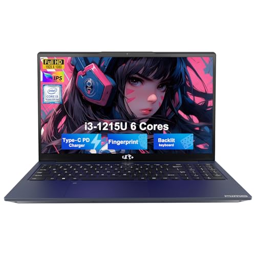 15.6" FHD IPS Student-Laptop-Computer - Core i3-1215U(Beat i5-1135G7, 6 Cores Up to 4.4GHz), 16GB RAM 1TB SSD, 65W Type-C, 2 Yea