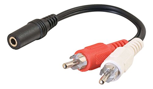 C2G Value Series 3.5mm Stereo Jack/RCA Plug x2 Y-Cable - Adaptador para cable (3.5mm Stereo, RCA Plug x 2, Negro, Macho/hembra)