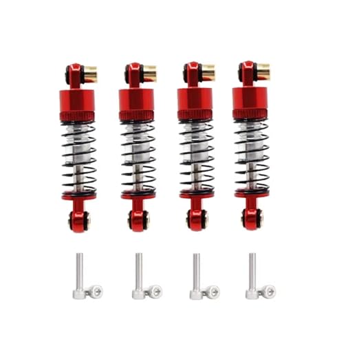 RC�V���b�N�A�u�\�[�o�[ Compatible With FMS FCX24M 1/24 RC �J�[ �A�b�v�O���[�h���� �����p�X�y�A�p�[�c 4 �� �I�C���V���b�N�A�u�\�[�o�[�_���p�[(Red)