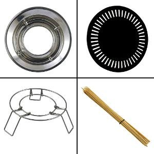 Berg Nonstick and Stainless Steal Gas and Grill Without Lid (Medium, Black)