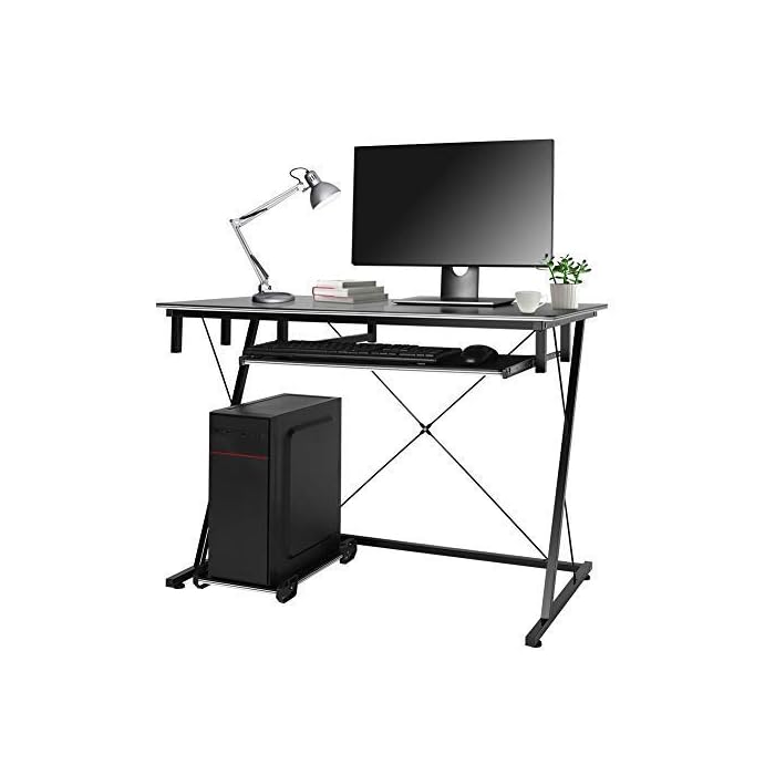 Buy Greensen Computer Desk Metal Desk Z Shape Gaming Table PC Table