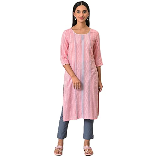 Image of Aurelia Women's Cotton Regular Fit Casual Kurta