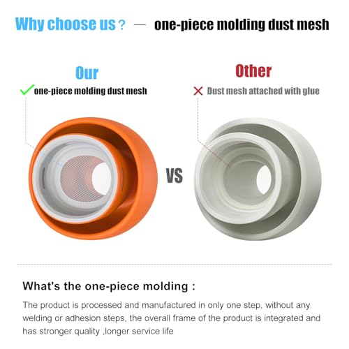 Image of 3 Pairs Replacement Ear Tips for AirPods Pro and 2nd Generation with Noise Reduction Hole, Silicone Ear Tips for AirPods Pro with Portable Storage Box and Fits in Charging Case (S /M /L, Orange)