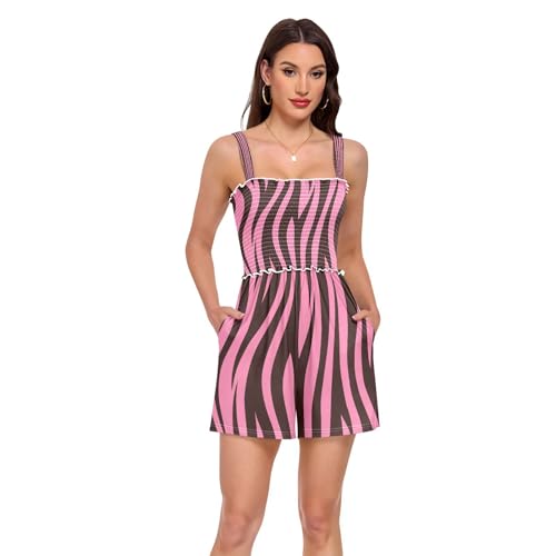 Barboteuse pour femme combinaison rose et noire tenue d'été vacances de plage