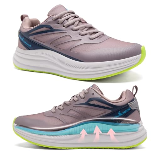Women's Orthopedic Wide Width Toe Box Walking Shoes: Arch Support Orthotic Flat Feet Plantar...