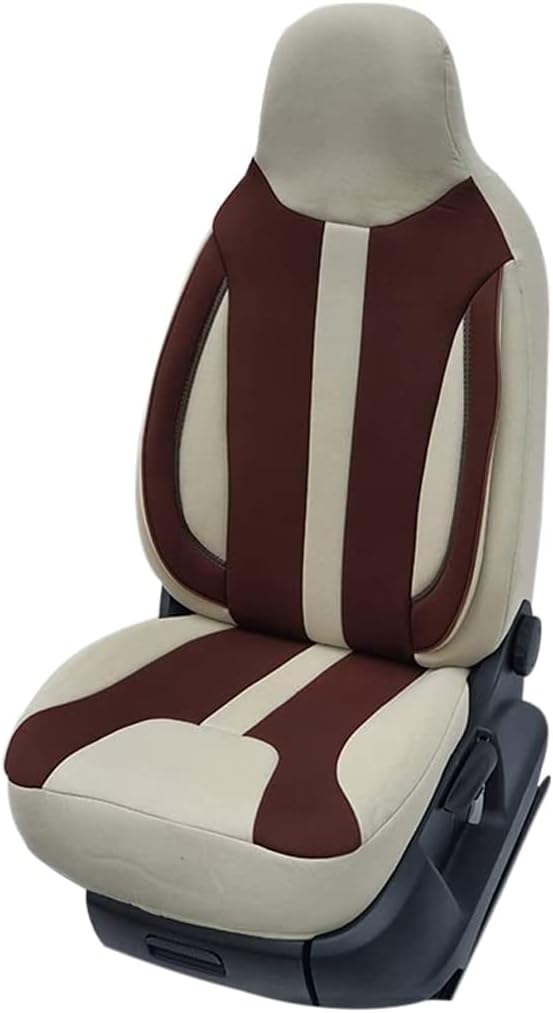 BREMER SITZBEZÜGE Measure Pilot Seat Covers Compatible with Motorhome Ducato Weinsberg Adria Dethleffs Accessories | Set of 2 Protective Covers Including Armrest Covers in Beige/Brown | WPL413