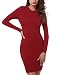 DJT Womens Slim Fit Cowl Neck Long Sleeve Knit Sweater Dress