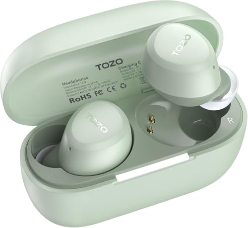 TOZO A1 �C���z�� bluetooth ���C�����X�C���z�� ���ቹ�� �g�F�n���� ���^ �y�� ���K �}�C�N���� AI �ʘb���m�C�Y���_�N�V���� �J�X�^��EQ �A�v���Ή� �h���h�� �ő��32���Ԃ̘A���Đ� �Ԃ�[�Ƃ�[�� �C���t�H�� USB-C�[�d 