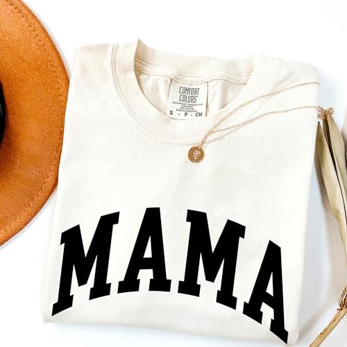 Mama T-Shirt, Pregnancy Reveal to Mother, 100% Cotton Premium Quality, Retro Look Oversized Graphic Tee4