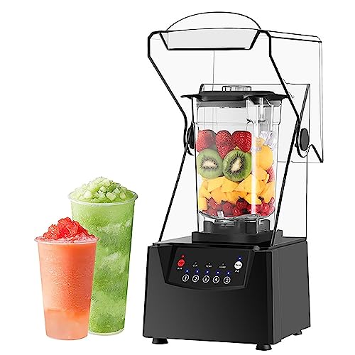 LYDZUSDP Commercial Stand Mixer with Sound Enclosure,2l Blender Smoothie Maker,5 Presets,Ice Crusher,17000rpm Blade,for Smoothie,Fruits