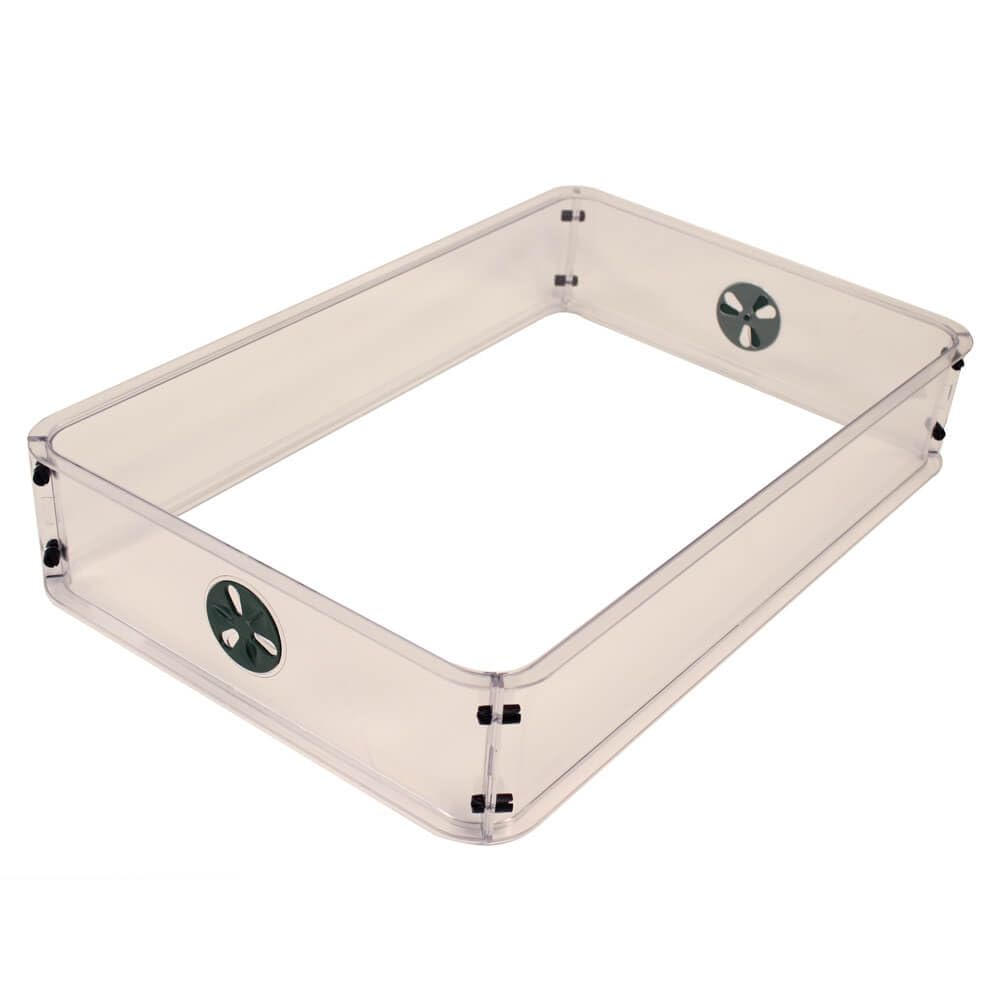 Garden Propagator Height Extender with Adjustable Air Vents 11cm Seed Tray Lid Extension for Seedling Growth Compatible with Seed Snug and Seed Spa Propagators (Large (11cm x 38cm x 58cm))